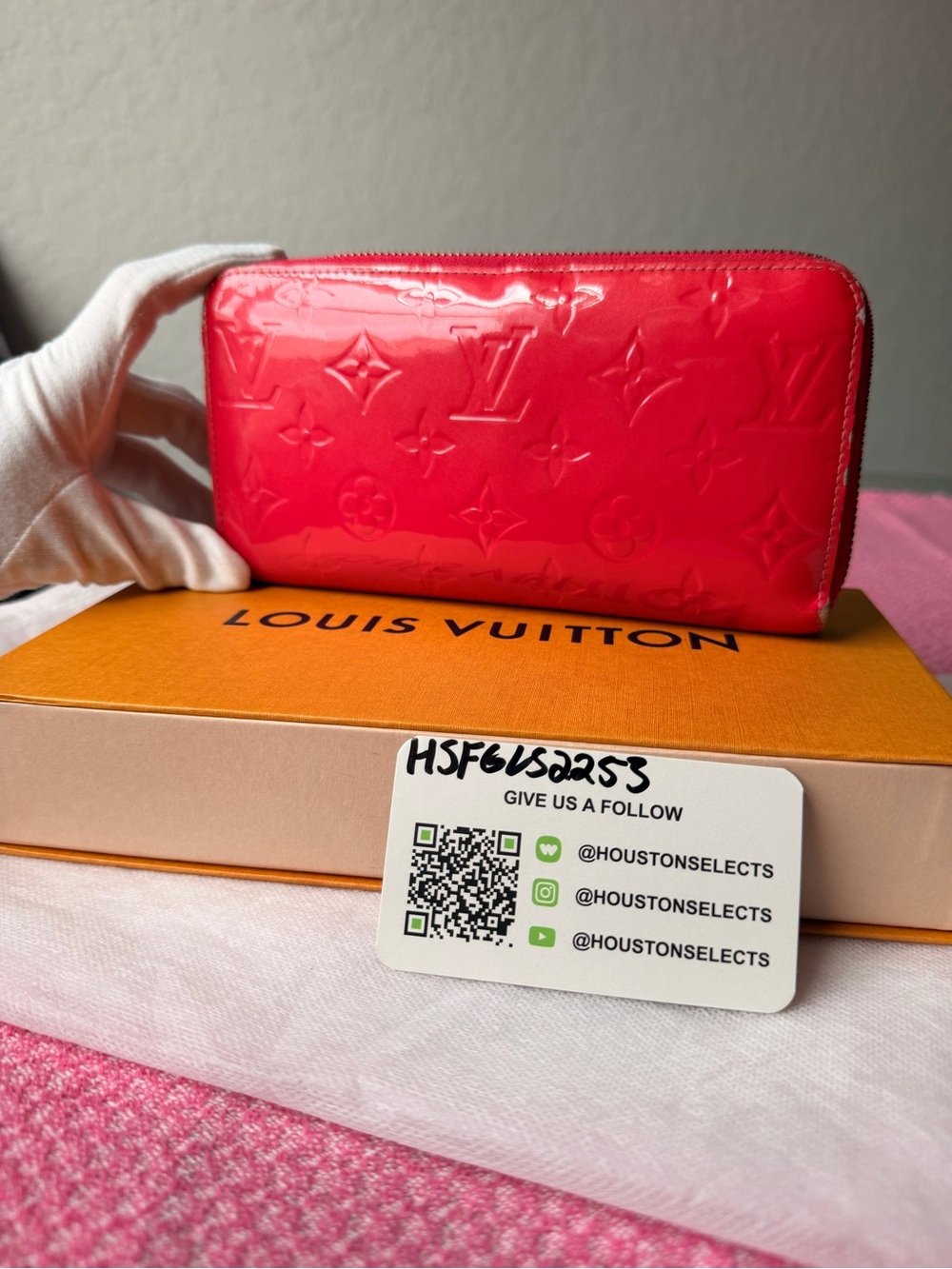 Louis Vuitton Zippy Wallet Monogram Vernis Rose Litchi Pink Patent - Picture 11 of 12
